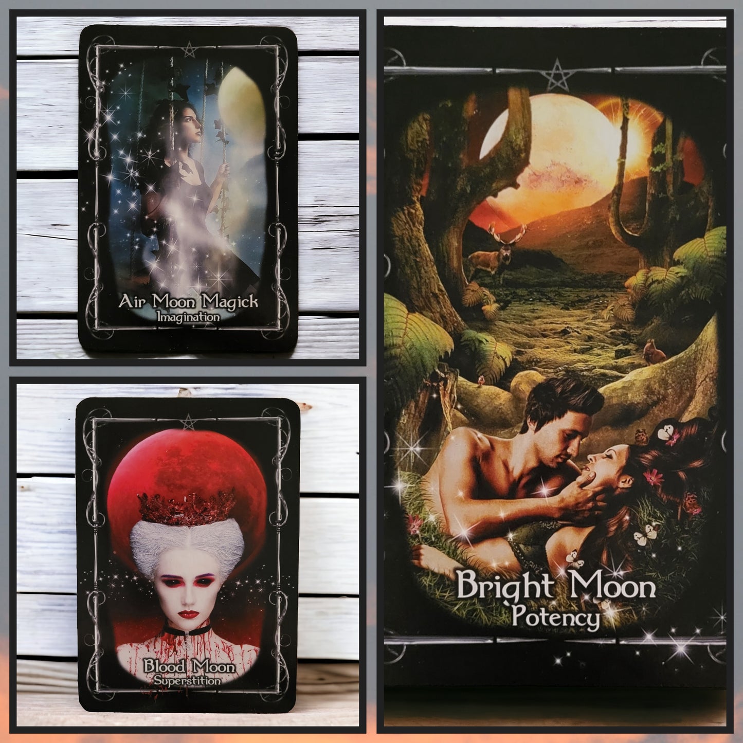 (NEW) Witches Moon Magic Oracle Cards by Flavia Kate Peters & Barbara Meiklejohn-Free