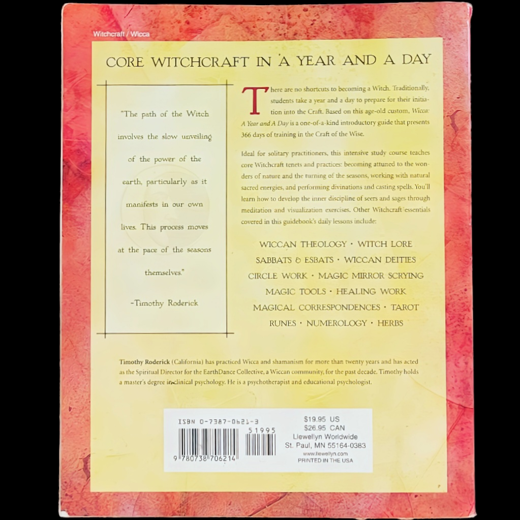 (Pre-Loved) WICCA: A Year and A Day by Timothy Roderick