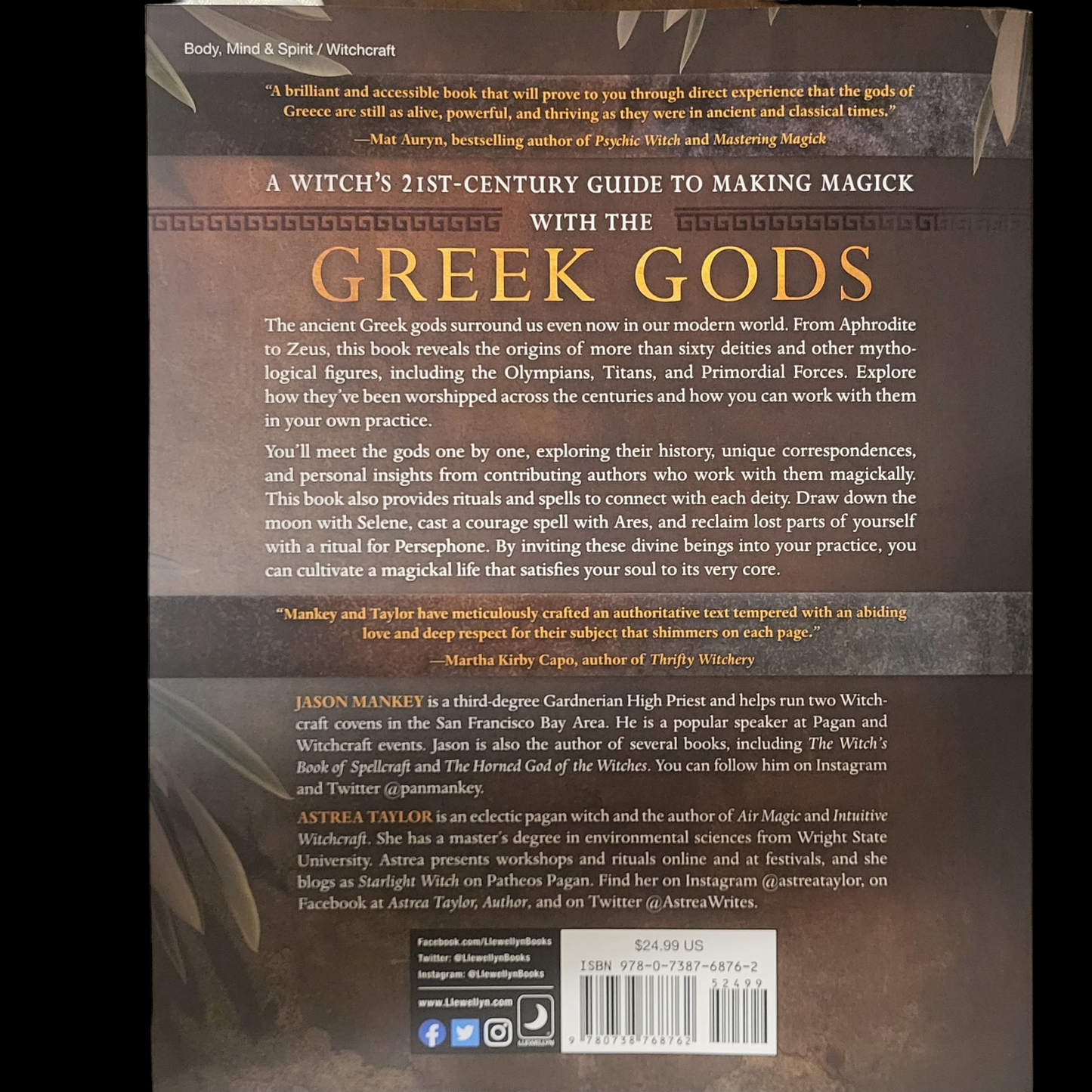 (New) Modern Witchcraft With The Greek Gods By Jason Mankey & Astrea Taylor